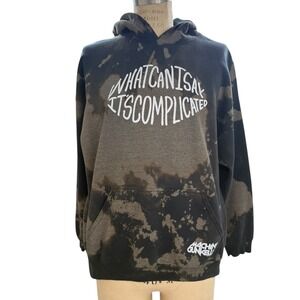 What Can I Say Its Complicated Bleach Dyed MGK Hoodie XL Machine Gun Kelly